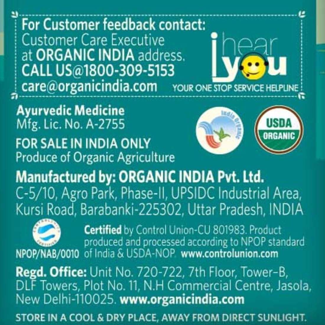 Organic India - Tulsi Peppermint Tea Bags  Free Shipping